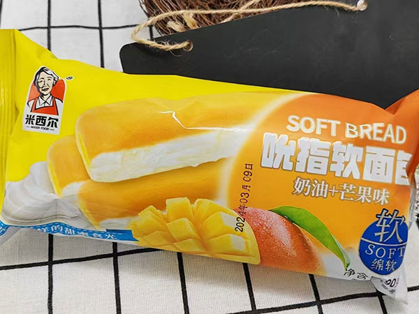 奶油+芒果味吮指软面包